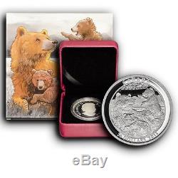 3 Coin Set 2015 Grizzly Bear Series Canada 1 oz Proof Silver Coins