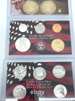 3- U. S. Mint Silver Proof sets 2004, 2006,2008