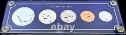 3 U. S. Proof Sets 1959, 1961, 1962 Silver Coins Custom Holders Franklin