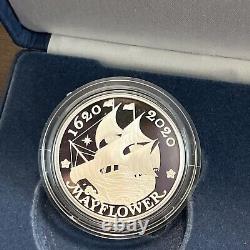 400th Anniversary of the Mayflower Voyage Silver Proof Coin & Medal Set Box COA