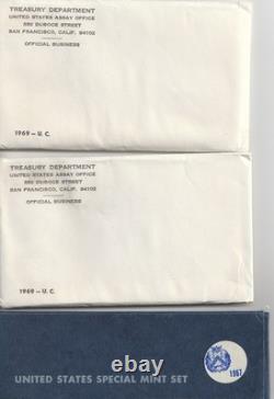 40% Silver Proof And Mint Set Deal 1967-69 In Original Packaging