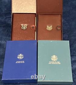 (4) 1983S 1987 S Prestige Proof Sets with (4) 90% Silver Dollar US (6 Coin Set)