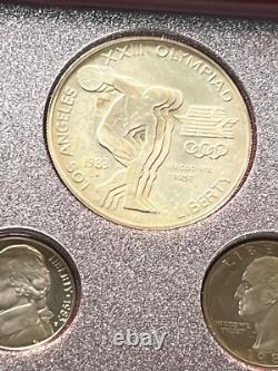 (4) 1983S 1987 S Prestige Proof Sets with (4) 90% Silver Dollar US (6 Coin Set)