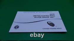 4 Lot 90% Silver Proof Sets 2014, 2015, 2016, & 2017. Partial Sets ASW 1.736