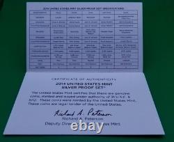 4 Lot 90% Silver Proof Sets 2014, 2015, 2016, & 2017. Partial Sets ASW 1.736