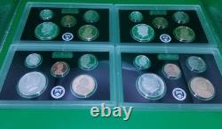 4 Lot 90% Silver Proof Sets 2014, 2015, 2016, & 2017. Partial Sets ASW 1.736