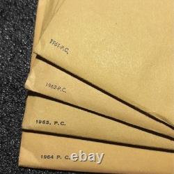4 Proof Sets 1961 & 1962 Opened 1963 & 1964 Sealed Proof Sets