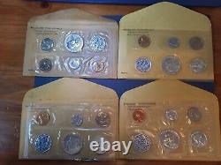 4 US PROOF SETS 1960,61,62,63 SILVER GREAT PRICE and FREE SHIPPING
