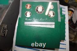 4 pack UNITED STATED MINT SILVER PROOF SETS 1995 (2) 1996 (1) 1997 (1)