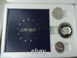 (5) 1976-S US Mint Silver Proof Bicentennial 3 Coin Set BU 40% Silver OGP