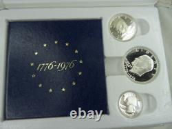 (5) 1976-S US Mint Silver Proof Bicentennial 3 Coin Set BU 40% Silver OGP