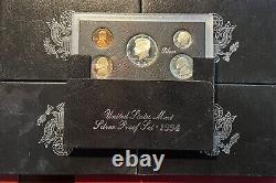 (5) 1994 US Mint Premier Silver Proof Set 90% Silver 5 Coins Unc Original Box