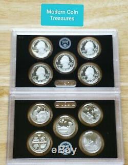 5 2019 S 99.9% Silver America The Beautiful 5 Coin Gem Proof Set with COA & no box