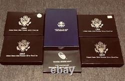 (5) SILVER PROOF Sets 1993 US Mint Prestige, 1994-97 Premier. LOWEST PRICE