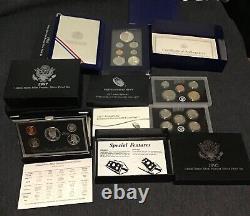 (5) SILVER PROOF Sets 1993 US Mint Prestige, 1994-97 Premier. LOWEST PRICE