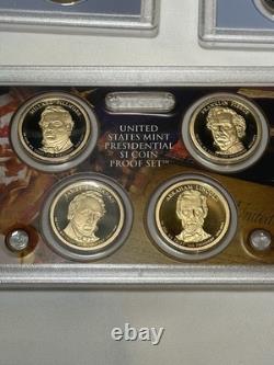 5pc UNITED STATES MINT PROOF SETS 2010 2011 2012 2013 2014 Complete With COA's