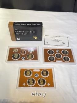 5pc UNITED STATES MINT PROOF SETS 2010 2011 2012 2013 2014 Complete With COA's