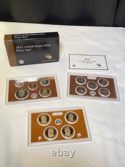 5pc UNITED STATES MINT PROOF SETS 2010 2011 2012 2013 2014 Complete With COA's