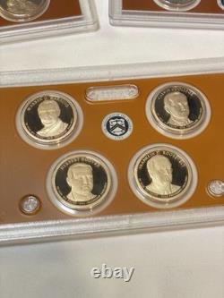 5pc UNITED STATES MINT PROOF SETS 2010 2011 2012 2013 2014 Complete With COA's