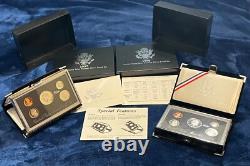 6 1997 & 1998 Premier + (2) 1990, 1991, 1995 Prestige US Mint SILVER PROOF SETS