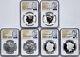 6 Coin Set 2023 Morgan And Peace Silver Dollars Ngc Ms Pf Rp 70 First Releases