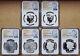 6 Coin Set 2023 Morgan Peace Silver Dollars Ngc Ms Pf Rp 69 First Releases