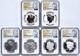 6 Coin Set 2024 Morgan Peace Silver Dollars Ngc Ms Pf Rp 70 First Day Of Issue M
