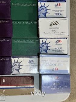 78 US Proof Sets 1968-2010 Bulk Lot Complete Original Mint Packaging Collection