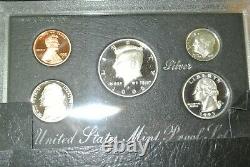 7 SETS 2-1992,2-95,1-96,2-98 SILVER US Mint 5 coin PROOF SETS with box & COA