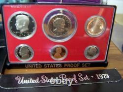 7 United States Proof Set. In Box of Issue. Ultra Cameos 1973 to 1979 MINT
