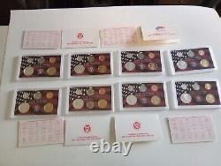 8-2003-S Partial Proof Sets 90% Silver Half/Dime In US Mint Cases 5 Coins Each