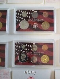 8-2003-S Partial Proof Sets 90% Silver Half/Dime In US Mint Cases 5 Coins Each