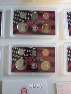 8-2003-S Partial Proof Sets 90% Silver Half/Dime In US Mint Cases 5 Coins Each