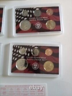 8-2003-S Partial Proof Sets 90% Silver Half/Dime In US Mint Cases 5 Coins Each