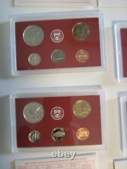 8-2003-S Partial Proof Sets 90% Silver Half/Dime In US Mint Cases 5 Coins Each