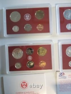8-2003-S Partial Proof Sets 90% Silver Half/Dime In US Mint Cases 5 Coins Each