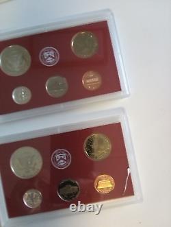 8-2003-S Partial Proof Sets 90% Silver Half/Dime In US Mint Cases 5 Coins Each