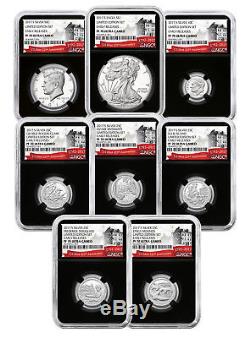 8-Coin 2017-S Limited Edition Silver Proof Set NGC PF70 UC ER Blk 225th SKU49561