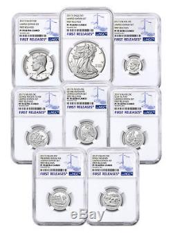 8-Coin Set 2017-S US Limited Edition Silver Proof Set NGC PF70 UC FR SKU50179