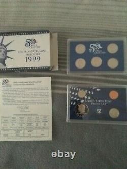 8 Proof Sets in ORIGINAL Mint Boxes Complete, 1999 thru 2006 NICE SETS