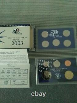 8 Proof Sets in ORIGINAL Mint Boxes Complete, 1999 thru 2006 NICE SETS