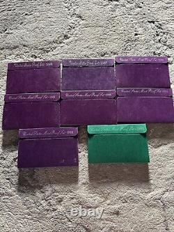 8 Set LOT of 1986- 1991, 1993, 1998 U. S. Proof Set in ORIG Mint Boxes & COA