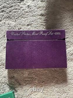8 Set LOT of 1986- 1991, 1993, 1998 U. S. Proof Set in ORIG Mint Boxes & COA