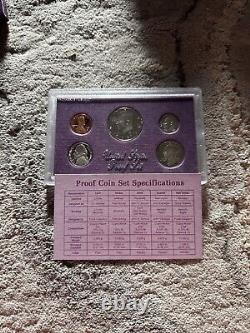8 Set LOT of 1986- 1991, 1993, 1998 U. S. Proof Set in ORIG Mint Boxes & COA
