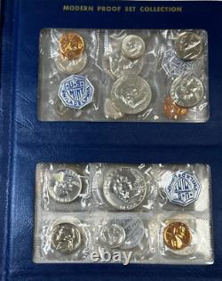 8 US 90% Silver Coins Proof Sets 1956 1963 in Original Plastic Whitman Holder