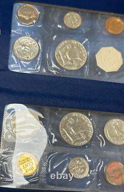 8 US 90% Silver Coins Proof Sets 1956 1963 in Original Plastic Whitman Holder