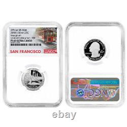 8pc Set 2018-S Limited Edition Silver Proof Set NGC PF69 FDI Trolley Label