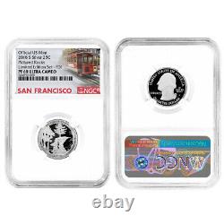 8pc Set 2018-S Limited Edition Silver Proof Set NGC PF69 FDI Trolley Label