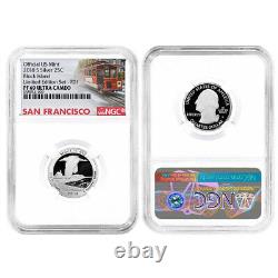 8pc Set 2018-S Limited Edition Silver Proof Set NGC PF69 FDI Trolley Label