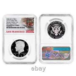 8pc Set 2018-S Limited Edition Silver Proof Set NGC PF69 FDI Trolley Label